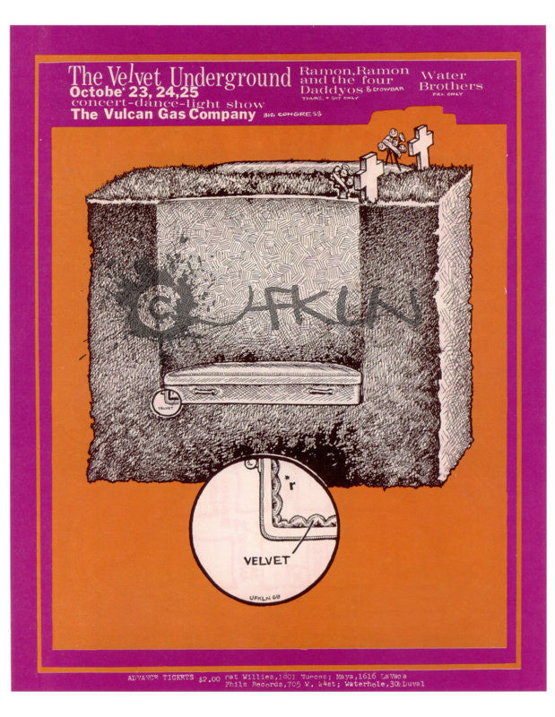 The Velvet Underground, Ramon Ramon and the Four Daddyos, Crowbar and Walter Brothers, October 23, 1969